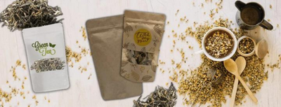 Herbal Tea Packaging such as Stand Up Pouch or Box Pouches - Resealable Pouch