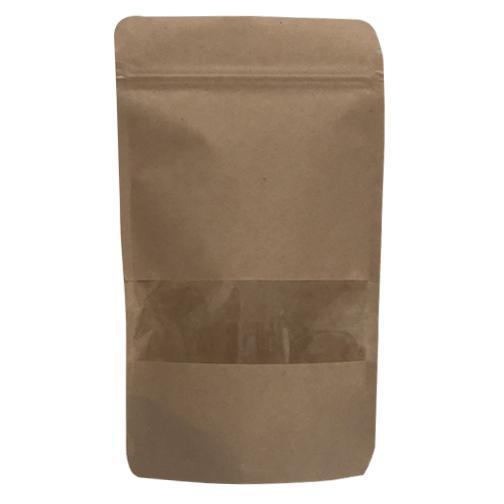 Kraft Window Stand Up Pouch With Zipper