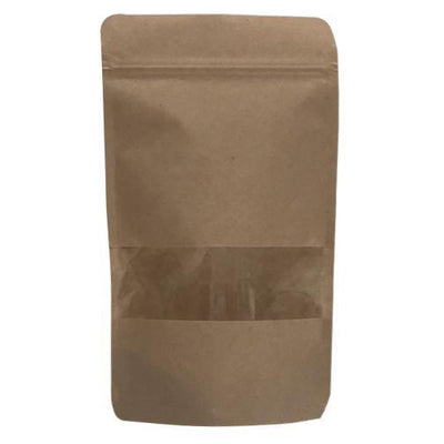Kraft Window Stand Up Pouch With Zipper