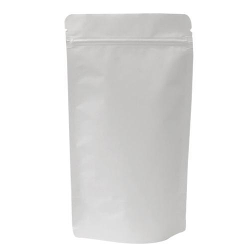 White Kraft Aluminium Stand Up Pouch With Zipper